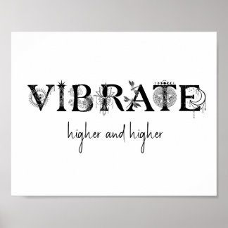 Vibrate higher and higher Lotus dragonfly 8x10” Poster