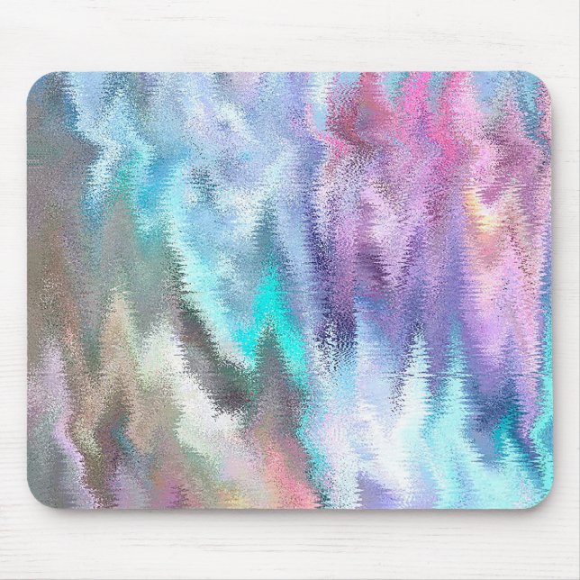 Vibrating Glitch Pastels Mouse Pad (Front)
