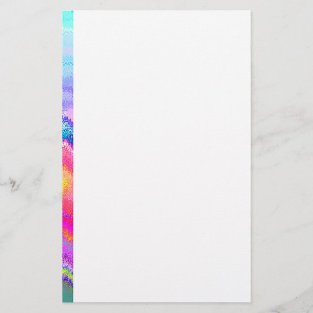 Vibrating Glitch Rainbow Stationery (Front)