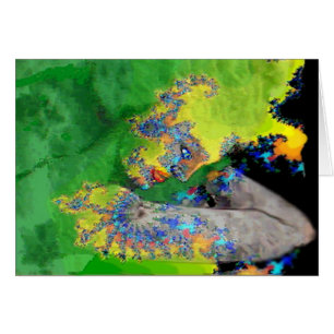 VIBRATION DE MATTER, FRACTAL WOMAN IN GREEN YELLOW