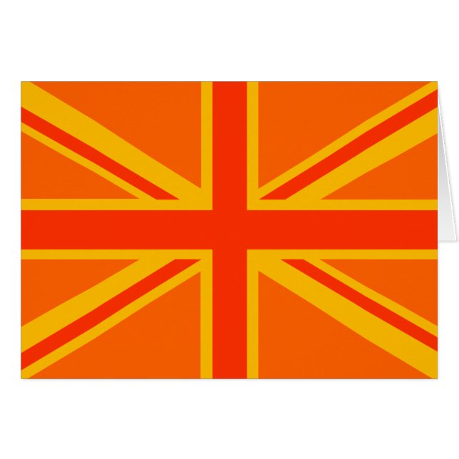 Vibration du swag du drapeau britannique Orange Un (Devant horizontal)