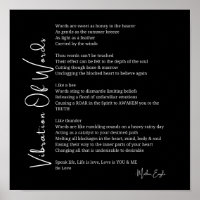 Vibration of words awakening poem poster wall art 