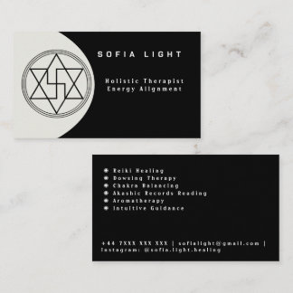 Vibrational & Sacred Geometry Healing Business Card
