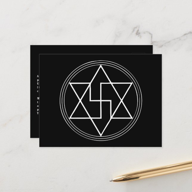 Vibrational & Sacred Geometry Healing Postcard (Front/Back In Situ)