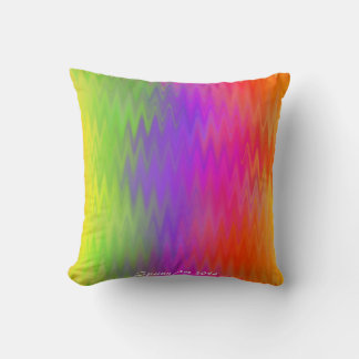 "Vibrations arc-en-ciel" Coussin par Spring Art 20