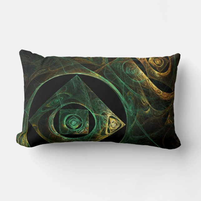 Vibrations magiques Abstrait Art Lumbar Coussin (Recto)