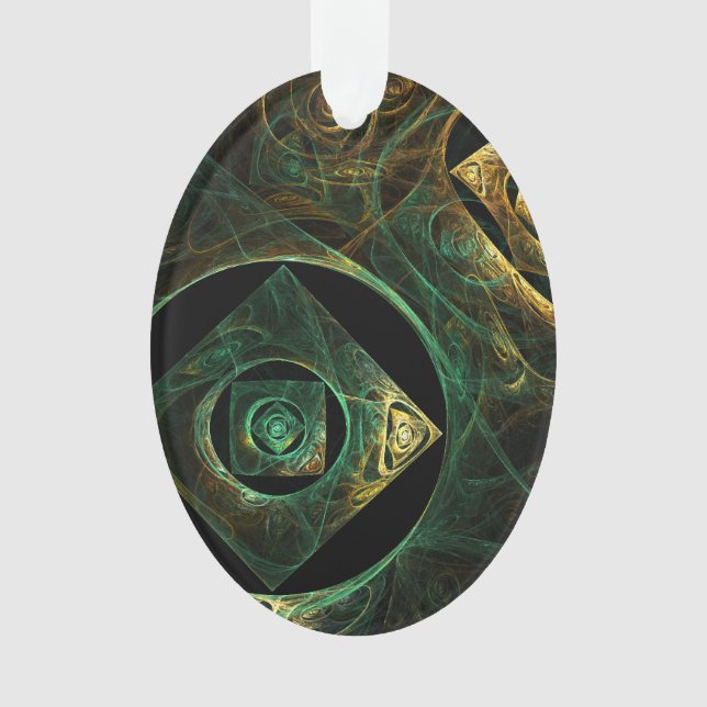 Vibrations magiques Art Abstrait Acrylique Oval (devant)