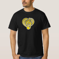 Vibrations Musical Love Yellow Heart Music Note DJ