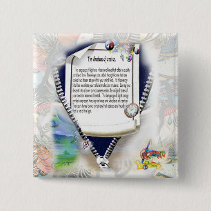 Vibrations of creation 2 inch square button