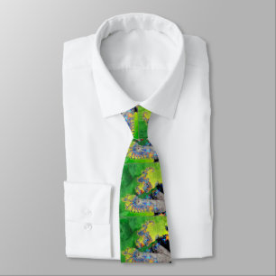 VIBRATIONS OF MATTER,FRACTAL WOMAN IN GREEN YELLOW TIE