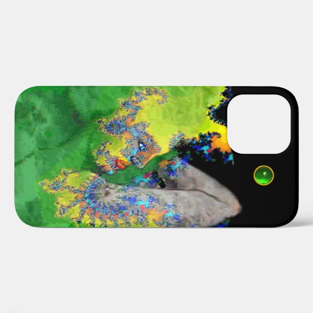VIBRATIONS OF MATTER Green Fractal Woman Case-Mate iPhone Case (Back (Horizontal))