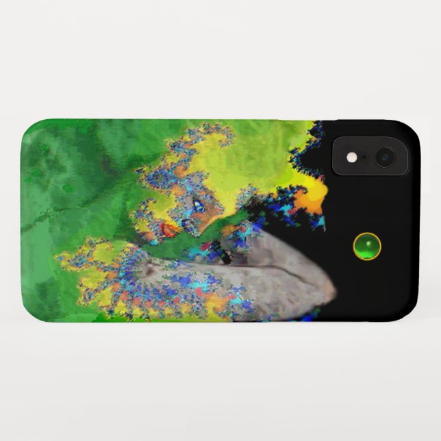 VIBRATIONS OF MATTER Green Fractal Woman Case-Mate iPhone Case (Back (Horizontal))