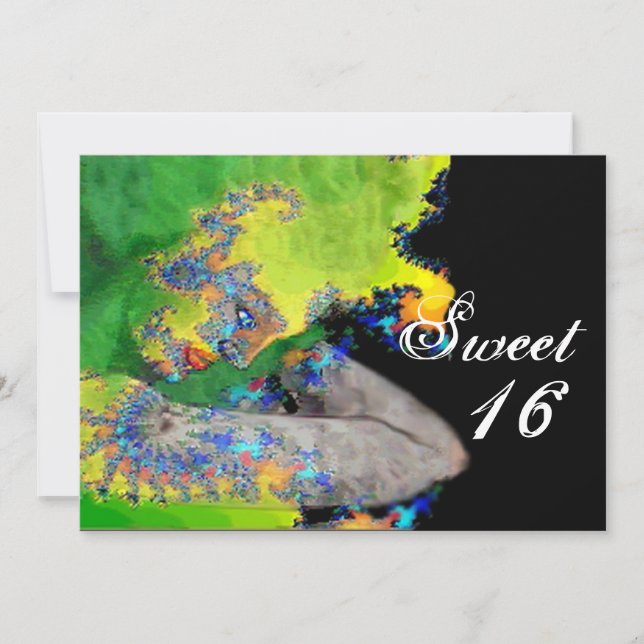 VIBRATIONS OF MATTER ,Sweet 16 Birthday Party Invitation (Front)