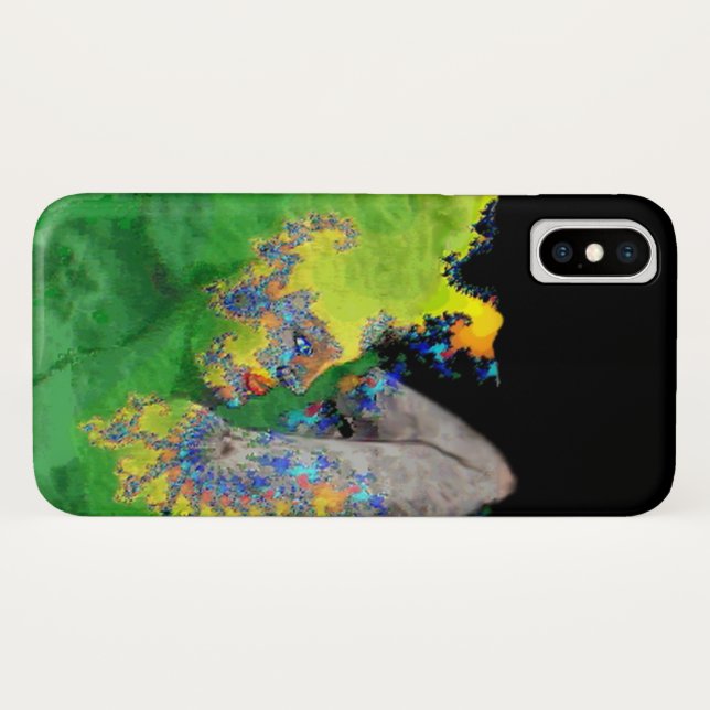 VIBRATIONS OF MATTER / Woman in Green Fractals Case-Mate iPhone Case (Back (Horizontal))