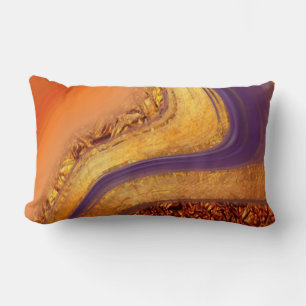 vibratory colour art lumbar pillow