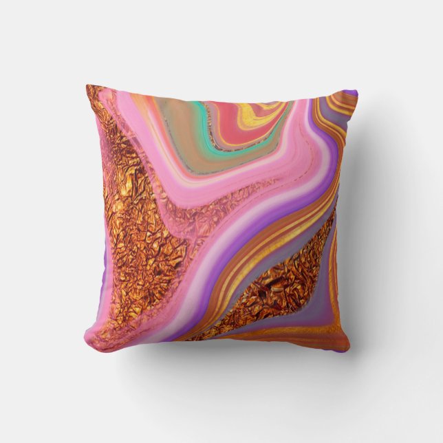 vibratory colour art throw pillow (Front)