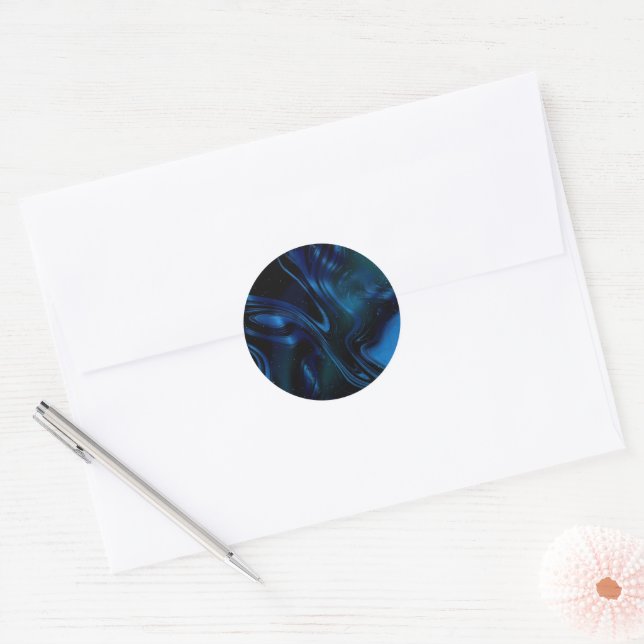 vibratory colours art classic round sticker (Envelope)