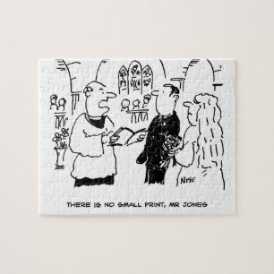 Vicar & Bridegroom at Wedding Marriage Ceremony Jigsaw Puzzle