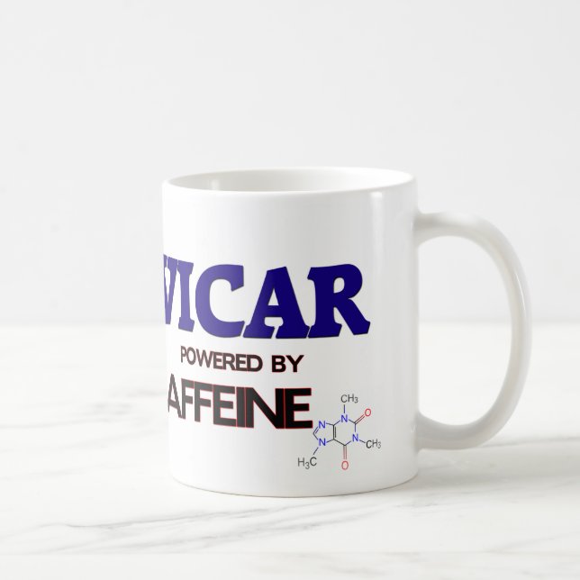 Vicar Powered by caffeine Coffee Mug (Right)
