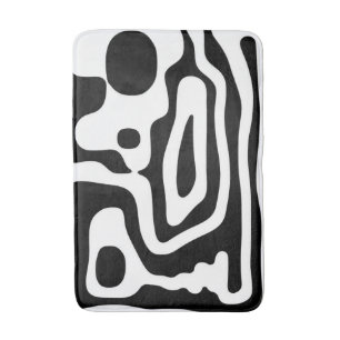 Vice Grip: Abstract Black & White Bath Mat