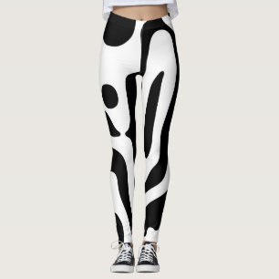Vice Grip: Abstract Black & White Leggings