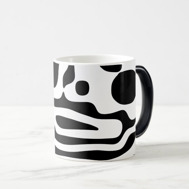 Vice Grip: Abstract Black & White Magic Mug (Front Right)