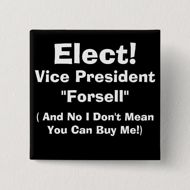 Vice President 2 Inch Square Button (Front)