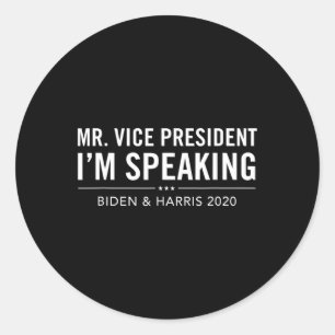 Vice President I'm Speaking Im Speaking Kamala Har Classic Round Sticker