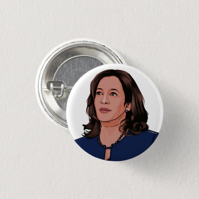 Vice President Kamala Harris 1 Inch Round Button (Front & Back)
