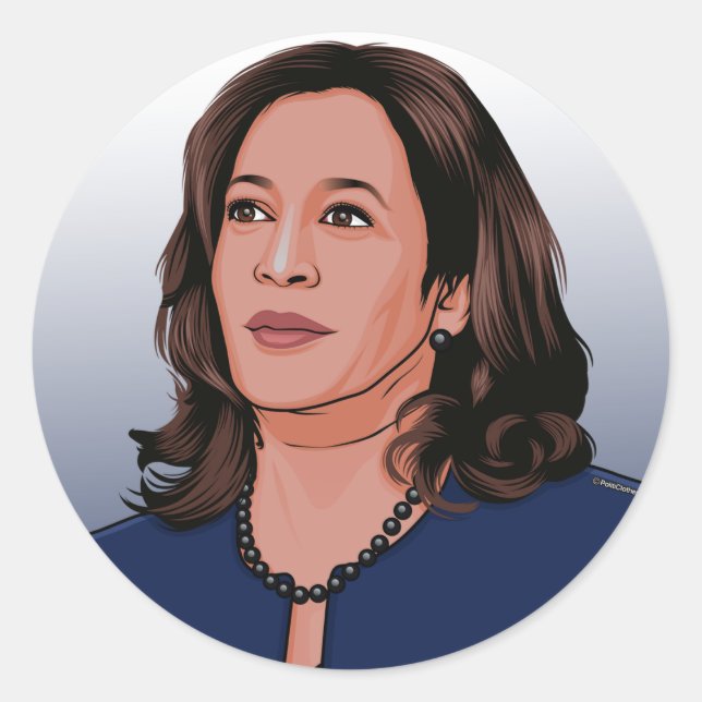 Vice President Kamala Harris Classic Round Sticker (Front)