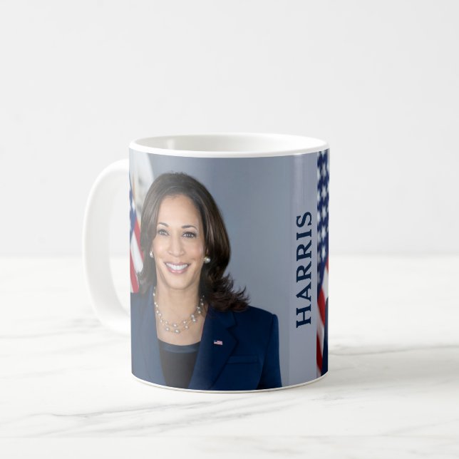 Vice President Kamala Harris Official Portrait Coffee Mug (Front Left)
