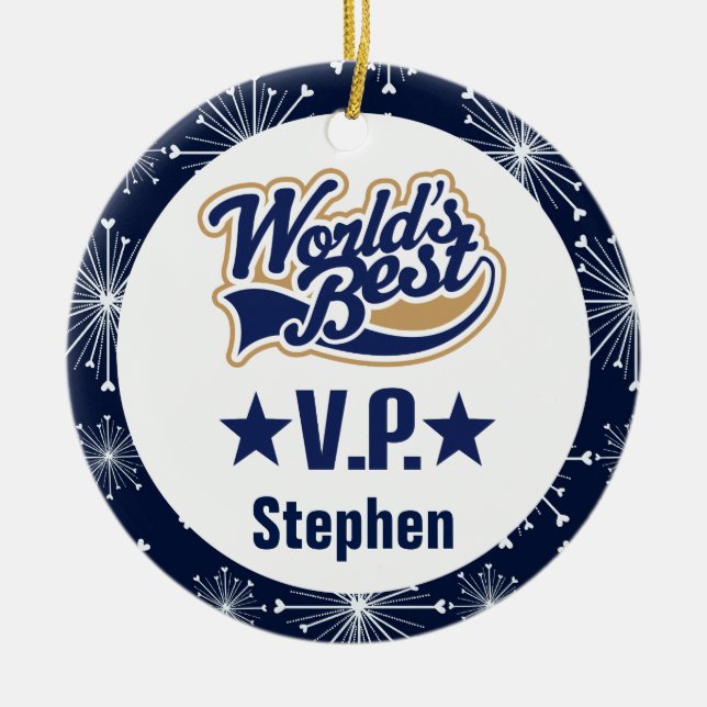 Vice President Personalized Gift Ornament (Front)