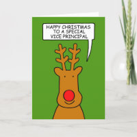 Vice Principal Happy Christmas Holiday Postcard