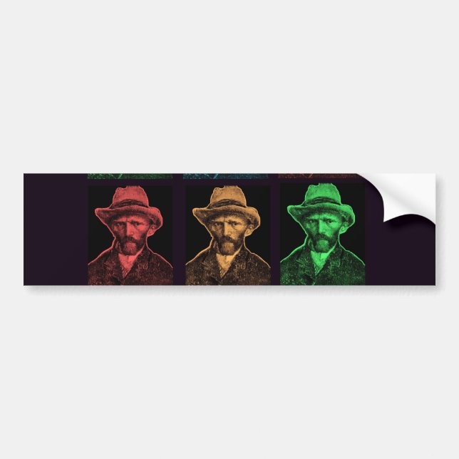 Vicent Van Gogh Collage Bumper Sticker (Front)