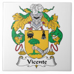 Vicente Family Crest Tile<br><div class="desc">Vicente Coat of Arms</div>