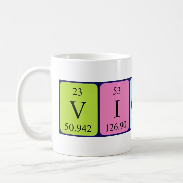 Vicente periodic table name mug (Left)