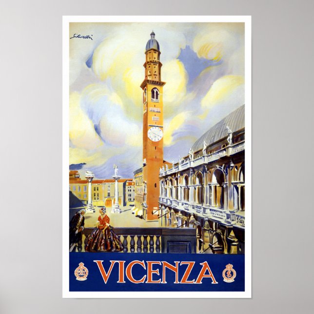 Vicenza Italy vintage travel  Poster (Front)