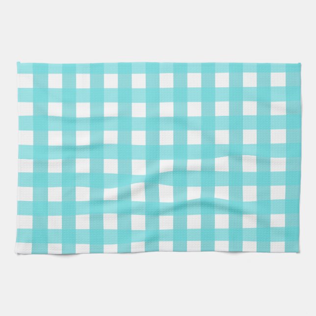 Vichy Blue Sky Kitchen Towel (Horizontal)