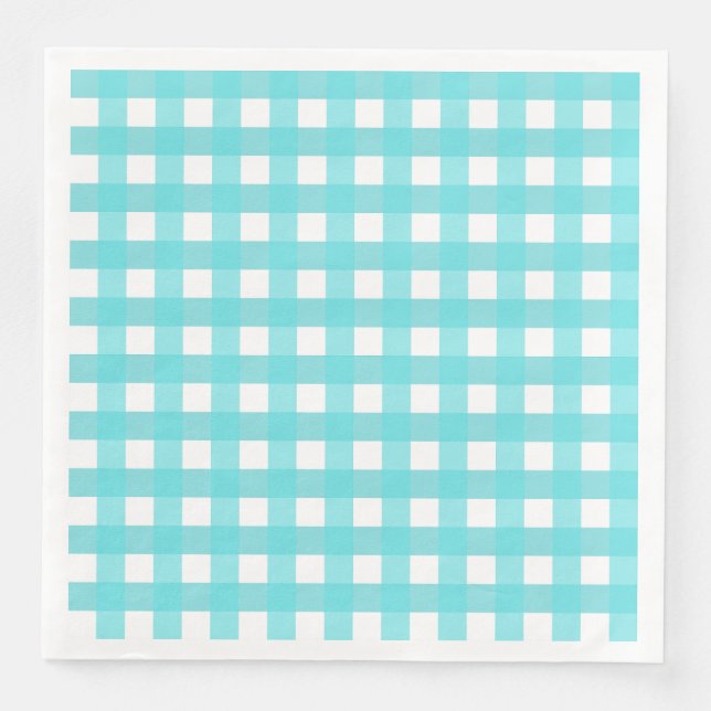 Vichy Blue Sky Napkin (Front)