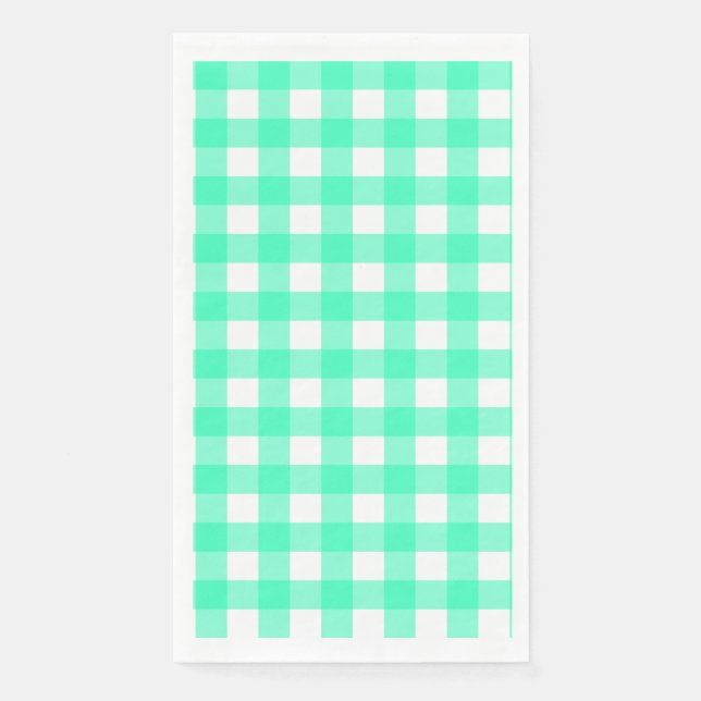 Vichy Blue Turquoise Napkin (Front)