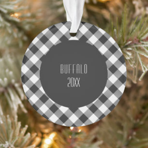 Vichy Buffalo Blanc et Noir Plaid Highland