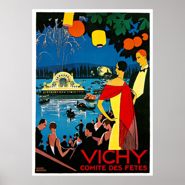 Vichy, comite des fetes Vintage Travel Poster (Front)