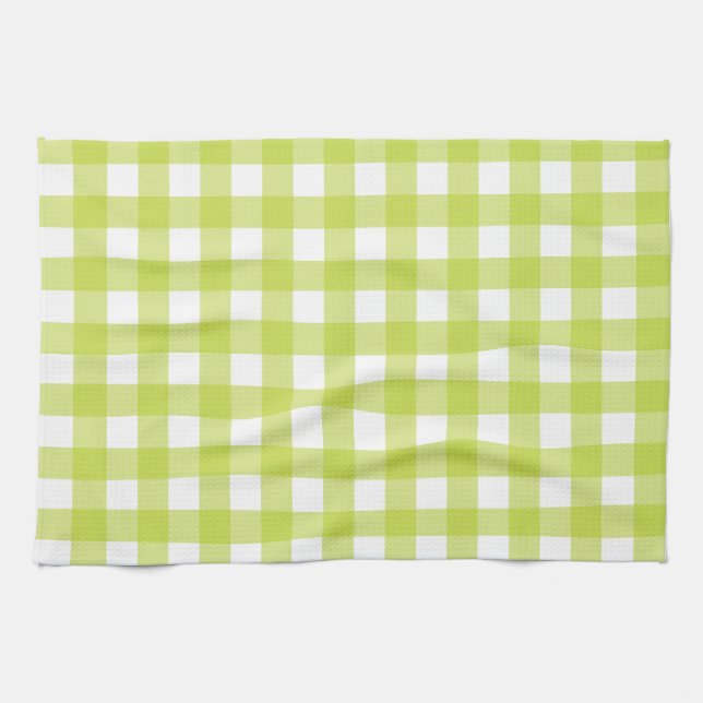 Vichy Green Apple Kitchen Towel (Horizontal)