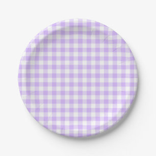 Vichy Lavande Paper Plate