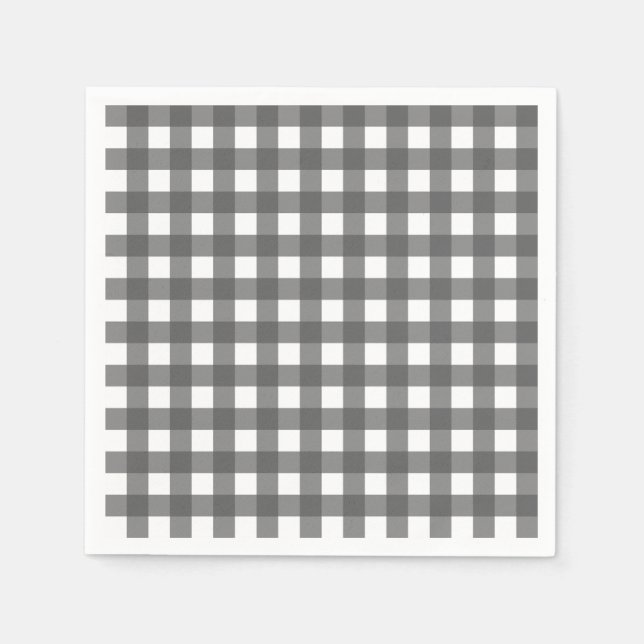 Vichy Light Gray Napkin (Front)