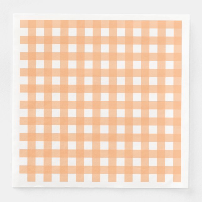 Vichy Light Orange Napkin (Front)