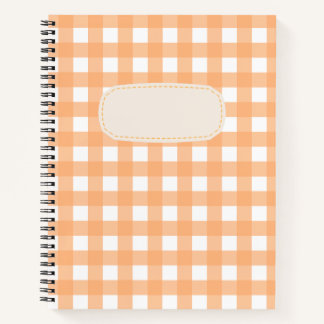 Vichy Light Orange Notebook