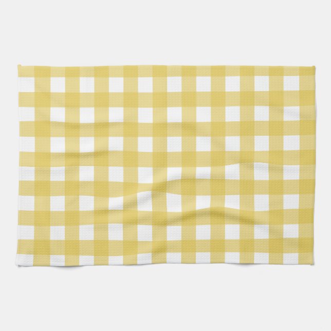 Vichy Light Yellow Kitchen Towel (Horizontal)