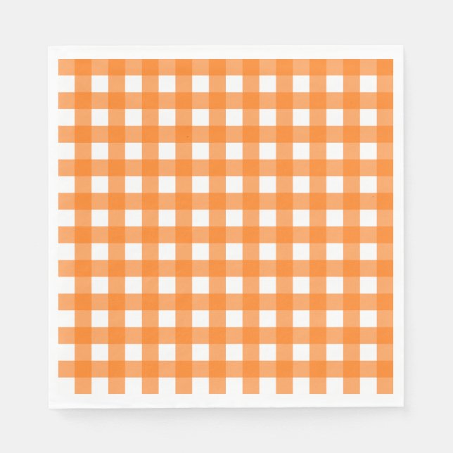 Vichy Orange Napkin (Front)