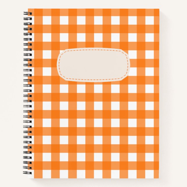 Vichy Orange Notebook (Front)